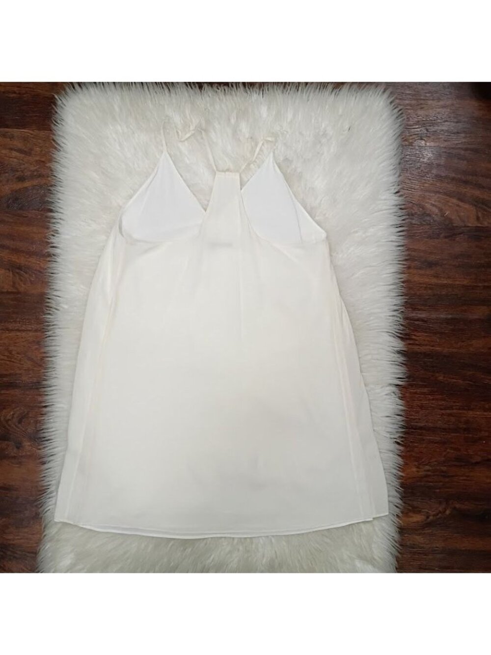 Alice + Olivia White Strappy V-Neck Camisole Top XS Polyester Blend - Picture 7 of 13